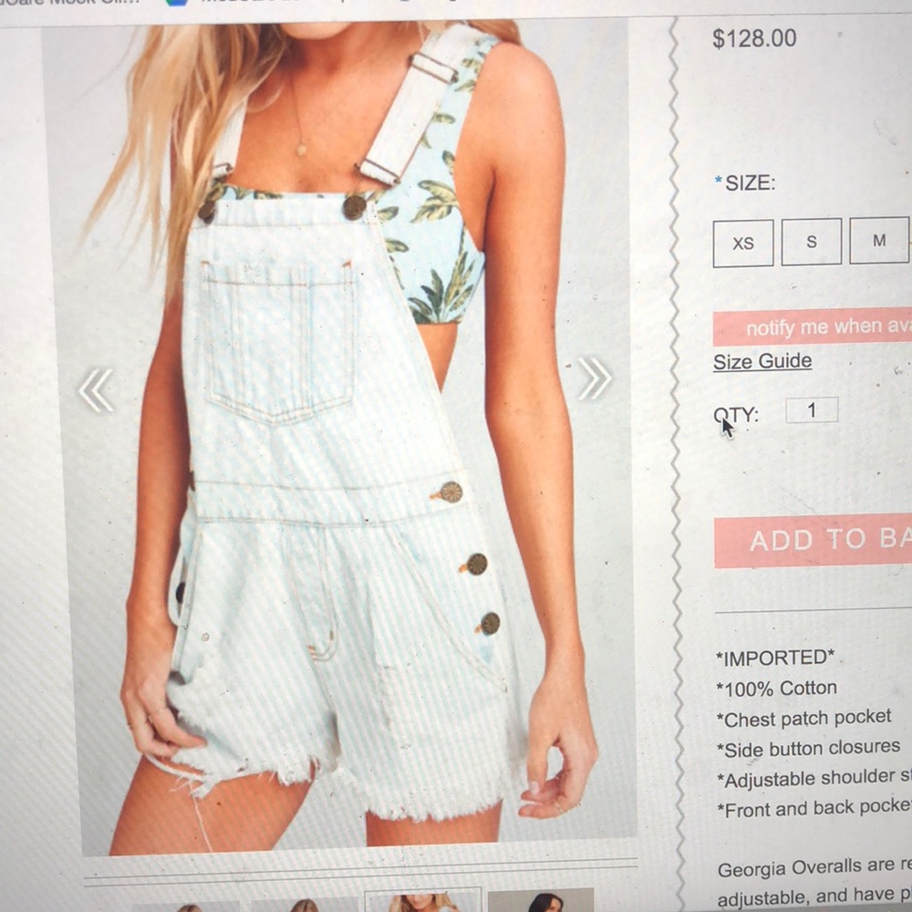 NWT Show Me Your MuMu overalls
